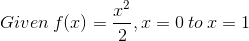 Given f(1) => 1 = 0 to 2 = 1