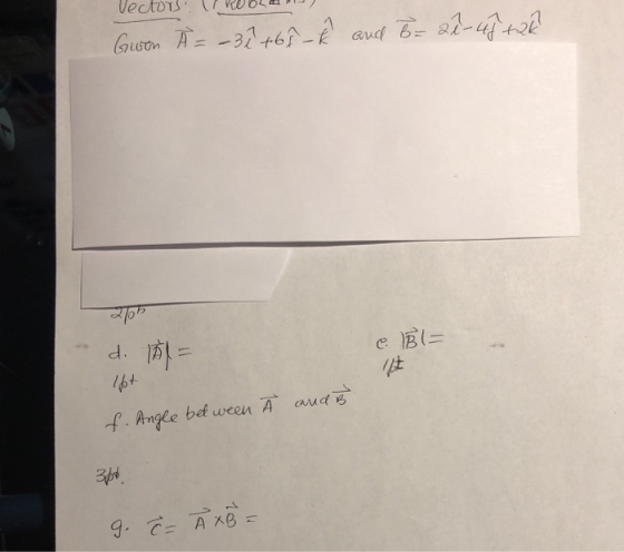 f) . Angle bd ween A and