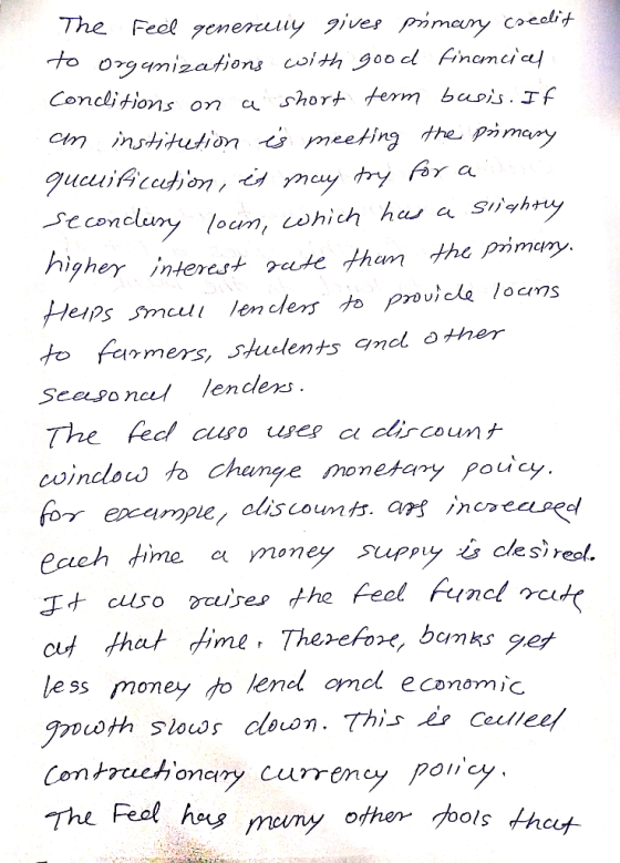 The Feel generuiy gives primary credit to organizations with good financial Conclitions on a short term basis. If an institut