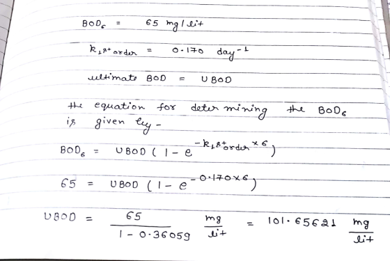 ay 65 = UBOD (1-e U80D = 1-0-3605g +