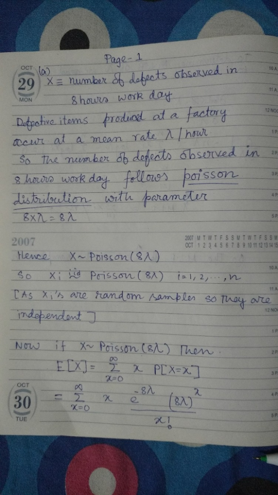 Page-1 ост 10 A MON 12 NOO or g Datpotwe items froducd at a factory So he munber 3 P 3 hors w 4 P 5 P 2007 MTWTFSSWTWTFSSM OC