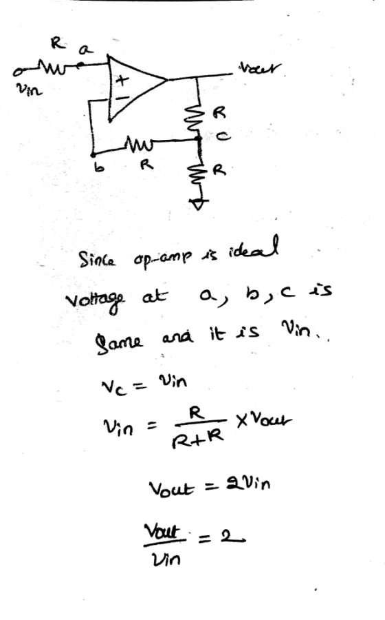 Vn lo Sioa op- amp ama ana it is Vin Nout in