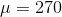 u= 270