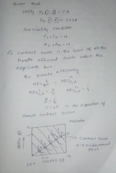 Given that rea sibility Con di hon all tha a contract cusve is tre locus of ali tha Pancto eflicient Points witin the Edge worth box LMRS MPSGA C, A C2A is the e guation of cansth contracE unve Malcalm 10 Point 1 o Lis a Cookies (