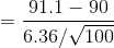 91.1 - 90 6.36/1100