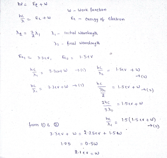 Eeenengy o eleuron WQve 2. ng (2) 3.5W + W → (1) -う(2.