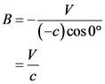 B=-
(-c)cos 0
