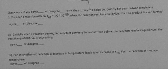 Consider a reaction with on k_eq ~ 1.0 * 10^-55, w