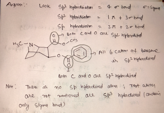 Angwen - LOOK Spa hybridisaton = 4 5 bond oa Sigma Sp2 hybridiration - 1a + 30 boud Sp hyborderation = 20 + 20 bond Both cand