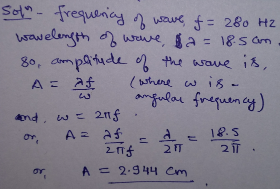 Sor-frequency a wave, f= 280 Hz A-2-344 Cm or