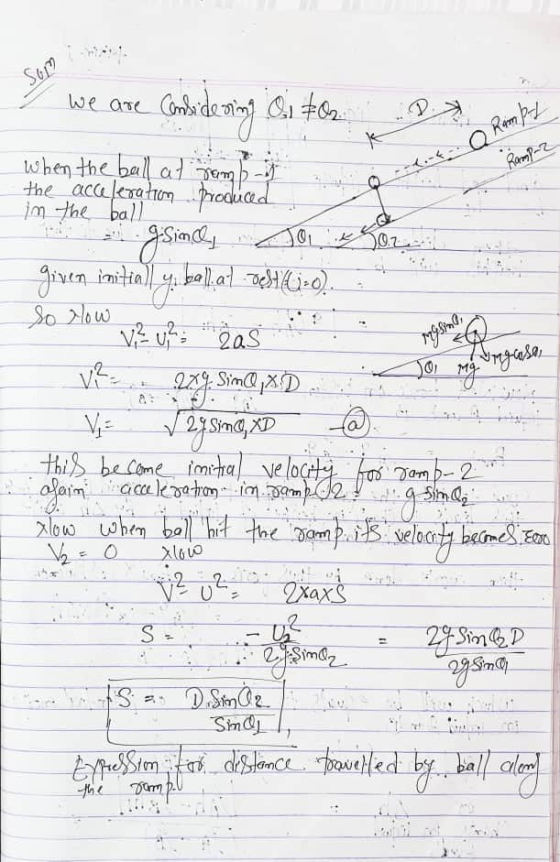 Som Son We are Considering sites Ramp-2 rodonto Rampy when the ball at ramp the acceleration produced in the ball .gsince *O2