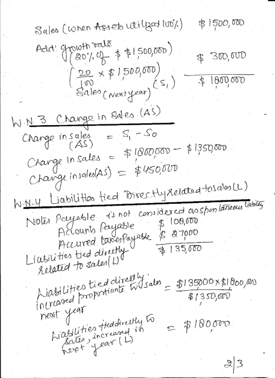 20 *$1 500,000 Aalen(re-Yar) 180000D んIL3.Chargo in gales (AS) Change in Sales -S-So CAS Loun lo8,0DD ke Liabilities bddittHu kelatid to salol -135000- het year