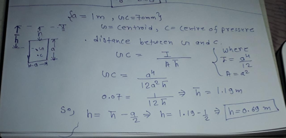 distance betsten wherc 下= % 12. A h 2 2