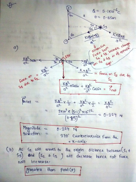 Kx8xa Forca beln .sh?Sg, because cha 210 Kxonca on S due to net = a2 -924 0.85% Maan?de 0.329 N + xaxis Cb) As S woil moves to tha oaigtn dis tance belbiean Si t %) and (s24 ss ) ?d11 decea se hance not fou cll incsea se. greate than pa? (a)