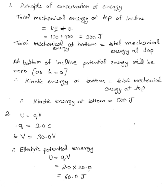 Total mecha ucol at botom = *otal me chanal enusy at sop Kinehc energy a boHem 60.0J