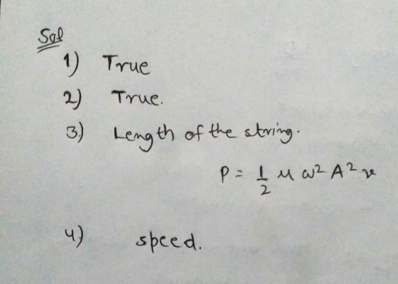 Sa 1) True ) True 8) Length of cy A2 2 4)speed