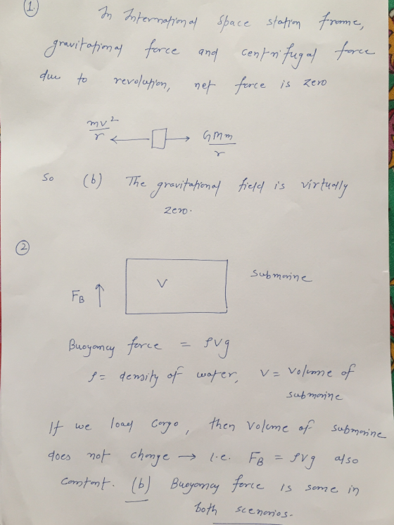 In Internasional Space station frame, gravitational force and centrifugal force due to revolusion, net force is zero mu? r< G