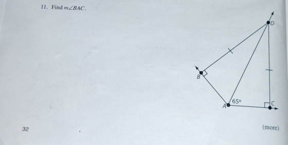 11. Find mZBAC. 32 (more)