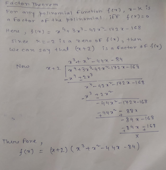 Factor F x Into Linear Factors Given That K Is A Zero Of F x F x