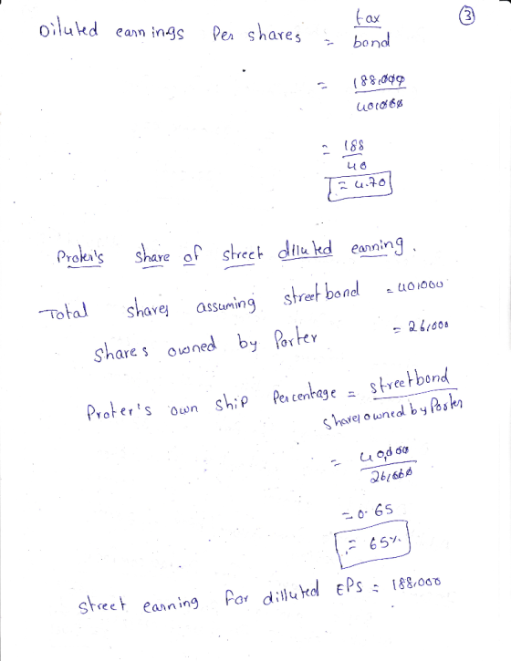 Diluted earnings Per shares a bond 188000 UD6% - 188 46 Tuto] Proters share of street diluted earning. Total shares assuming