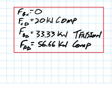 F60 = 20K Comp Bo = 33.33K TEISION I For= 56.66 Kal Comp
