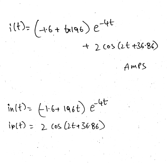 {(#)= (+6+ bi৭6) e-५६ + 2 ০১ (2t+36-86) AmPs in t)= -+6+ 1৭6t) e৮ ipit) 2 os (১t+3686)