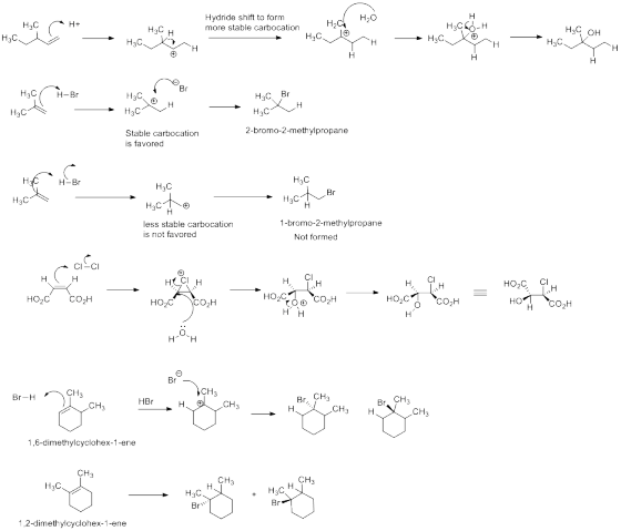 Hydride shift to form more stable carbocation Н Нао Нас Hас-н Hас. Нас H+ H3C H Нас он НаС. Hас. Hас. Hас. H H н Н Н H Br Hас