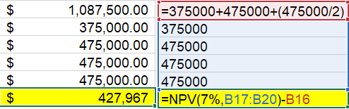 A A A A 1,087,500.00 [=375000+475000+(475000/2)] 375,000.00 375000 475,000.00 475000 475,000.00 475000 475,000.00 475000 427,