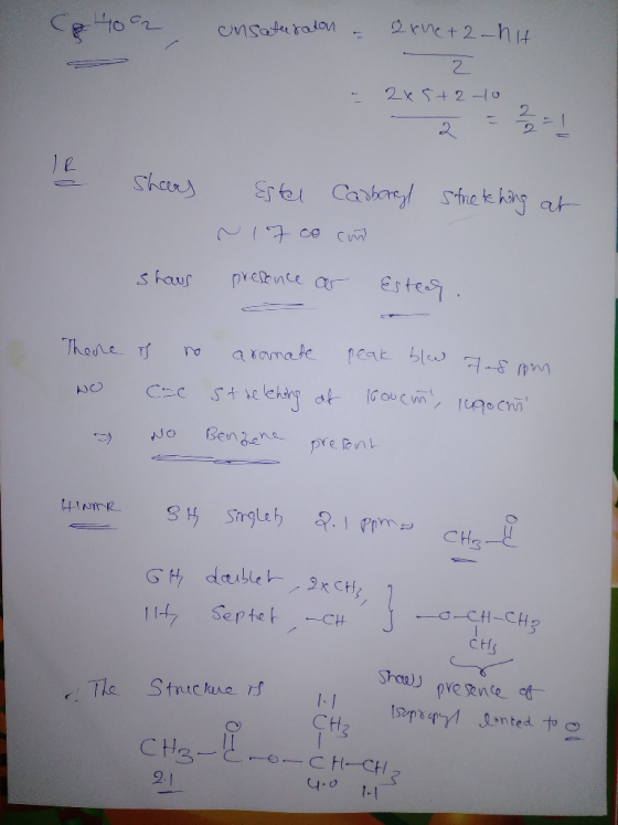 & 70o2 unsaturaton - 2 the+2-hH 2 2x5+2-10 Shay Estel Carbonegl 17co cmnt stretching at shaus presence ar Estead. There is no