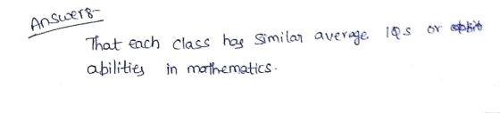 Anscerg-- That ench class hos Smila aveage abilitiちin mathematics