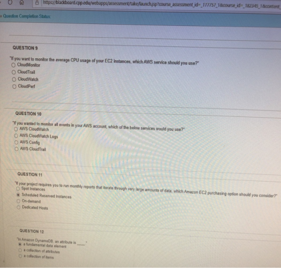 O @ https://blackboard.cpp.edu/webapps/assessment take/launchjsp?course, assessment id=, 177757_1&course jd-182345_1&content