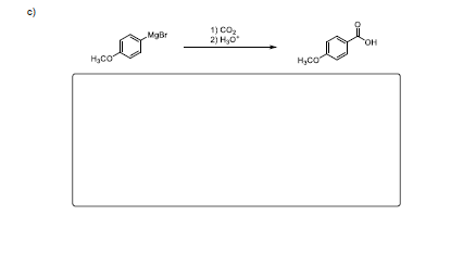 c) MaBr 1) CO2 2) H30 тон HCO H.CO