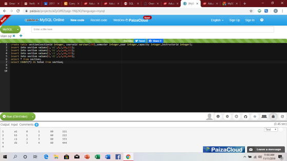 Gmail * Verify x 2017- x C Comp x dak Ask.co x Aoki Ask.cc * GS SQL - X Over x Ask Ask.c: X (MySX Auk Ask.cx MySc x X f 0 @ =