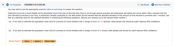 9. + -/4.16 points ASWSBE14 8.E.029.MI. My Notes + Ask Your Teacher You may need to use the appropriate appendix table or tec