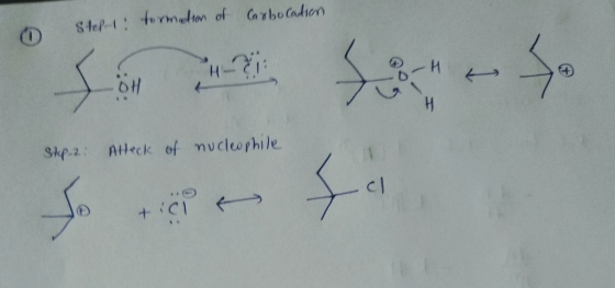 SteP- tormton of Carboladon Shp.2 Atteck of nuclophile ..C Cl f + C1