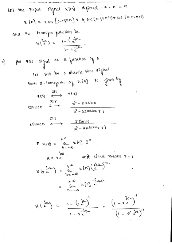 toS and 升e han s teatime tion be 1. e. ol his Signal as al unchon of n etabe a discrele me siaoal 지T ズ! T JD it efrde means v-1 1ーケe