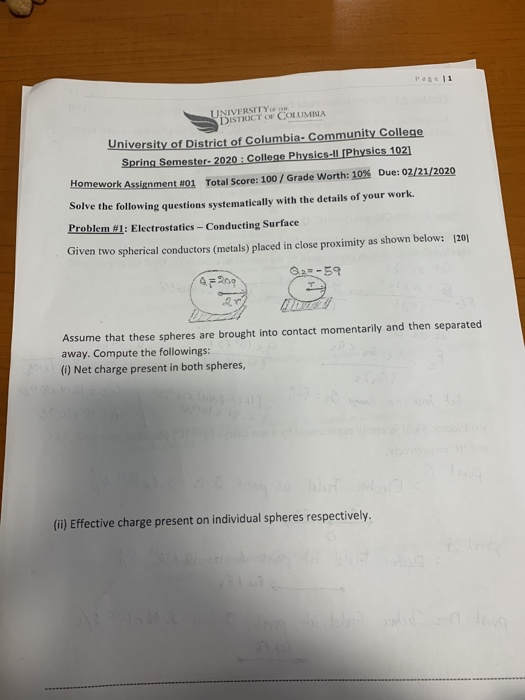 Page 11 UNIVERSITY DISTRICT OF COLUMBIA University of District of Columbia- Community College Spring Semester- 2020 : College