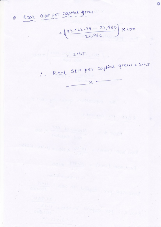0 Real DP PEY Captial grew tg e2322 .3 22,60 22,26 6 2.45- Real SDP per Captiol e