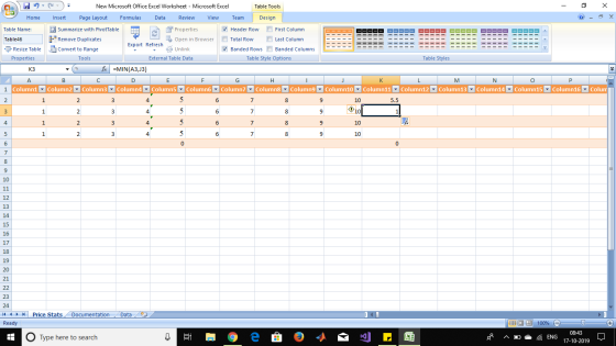 C - 9 X In ili TI IIIII DUIT IIIII IIIII III III ILIIT ILIIT III III III DII IT111 IIIII L Table Styles O ) New Microsoft Off
