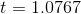 t=1.0767