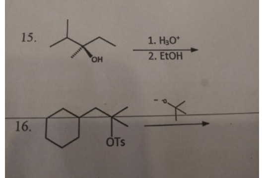 15. 1. НаО* 2. EtOH Он 16. OTs