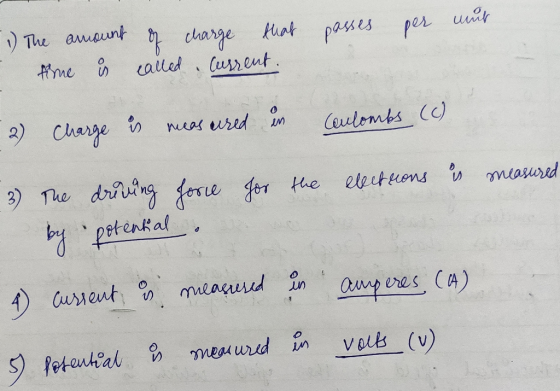 passes per uur 1) The amount of charge that - time is called current. meas measured bu 2) Charge is measurred in coulombs (C)