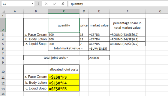 x fox quantity _DEF A quantity price market value percentage share in total market value a. Face Cream 300 5 b. Body Lotion 2