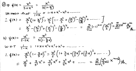 ® 69 tow a very glutning We know that its = 1-x+x2-x3 + :*(N) = (1+x)=x-+ 2)2-(2+-----.] WL 1리 ni 5-332 b) fous are t o - W.K