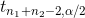 t_{n_{1}+n_{2}-2,\alpha/2}