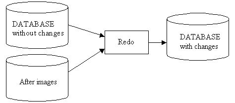 DATABASE without changes DATABASE with changes Redo After images