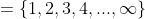 = {1,2,3,4,...,0}