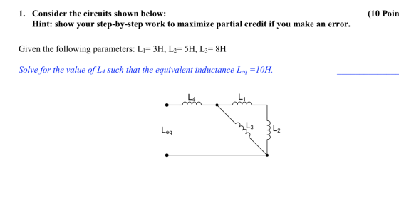 (10 Poin 1. Consider the circuits shown below: Hint: show your step-by-step work to maximize partial credit if you make an er
