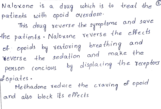 Naloxone is a doug cohich is to treat the @ patients with opoid overdose. This doug reverse the symptoms and save the patient
