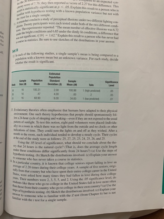 to an expected syn- chrony score of 7.76; they then reported arscore of 2.27 for this difference. This esult is statistically
